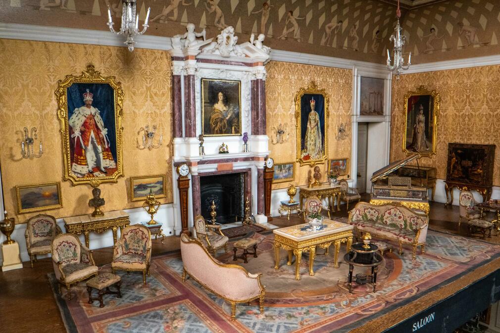 2024 marks 100 years of Queen Mary's Dolls' House One of the scaled-down rooms in Queen Mary's Dolls' House