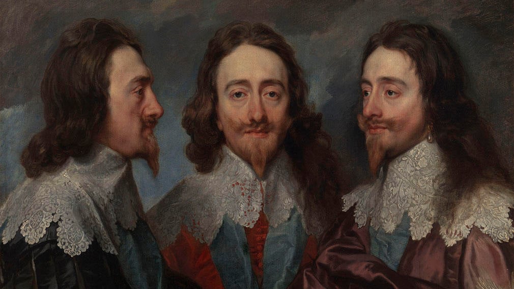 Triple portrait of King Charles I Portrait of King Charles I showing three angles of the king's face