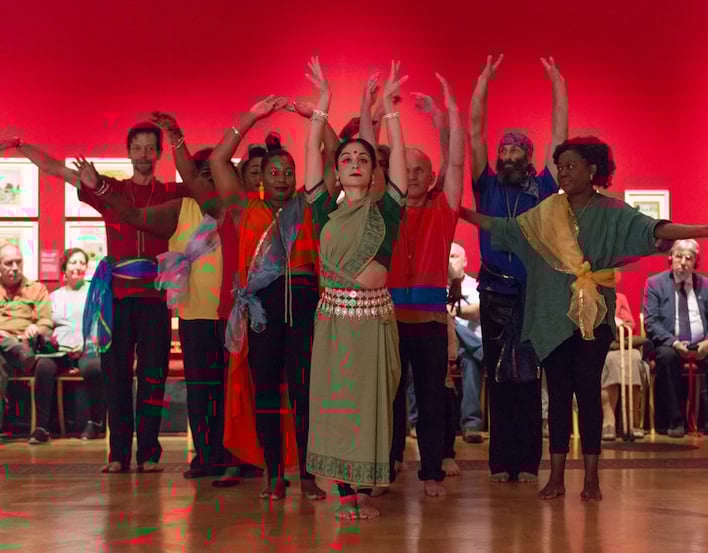 community group performing Indian dance