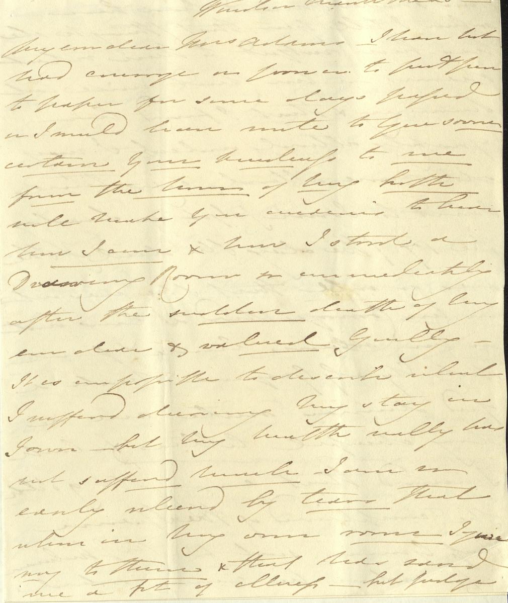 Princess Mary to Mrs Adams, 1804. GEO/ADD/12/2/12a