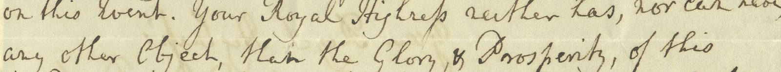 Letter of congratulations from the Duke of Northumberland to the Prince Regent, 18 February 1812. RA GEO/MAIN/19270