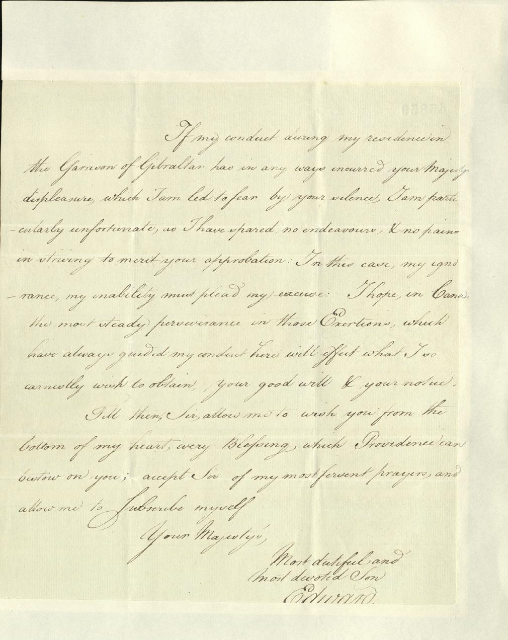 Letter from Prince Edward to George III, 23 May 1791. RA GEO/MAIN/45859