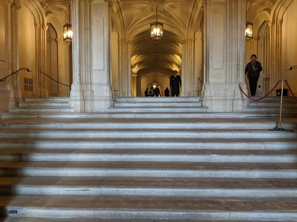 Stone steps up to the Inner Hall The stone steps leading up to the Inner Hall
