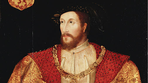 James V started the work on one of the distinctive towers at the front of the Palace. James V