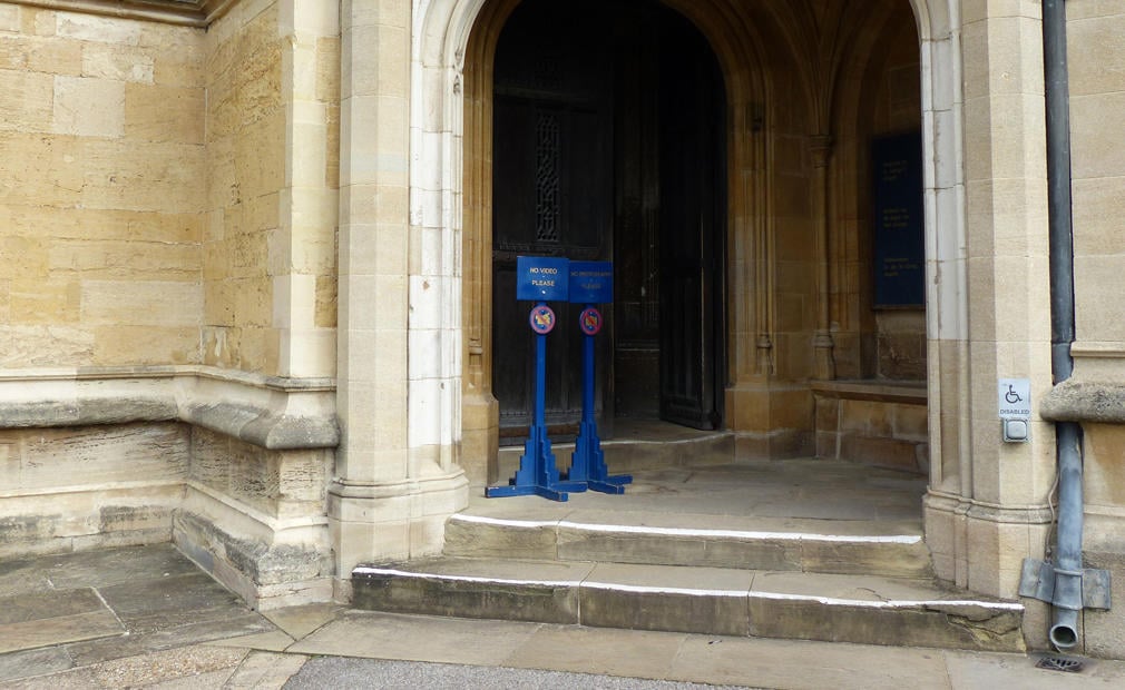 Stone steps into St George’s Chapel Stone steps into St George’s Chapel