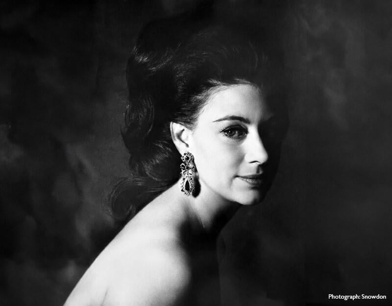 Princess Margaret, 1967 Photograph: Snowdon (RCIN 2335975) Black and white portrait of Princess Margaret, 1967