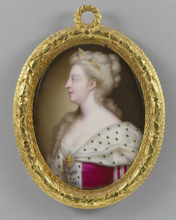 Queen Caroline of Ansbach by Christian Friedrich Zincke, RCIN 421820 Portrait of Queen Caroline of Ansbach by Christian Friedrich Zincke