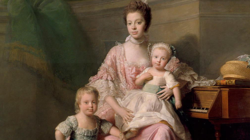 Queen Charlotte with her two Eldest Sons, c.1764-9, RCIN 404922 Queen Charlotte with her two Eldest Sons, Allan Ramsey