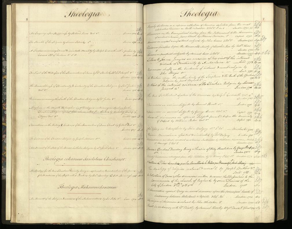 A catalogue of George III's library at Windsor, 1780, RCIN 1053543 A catalogue of George III's library at Windsor, 1780