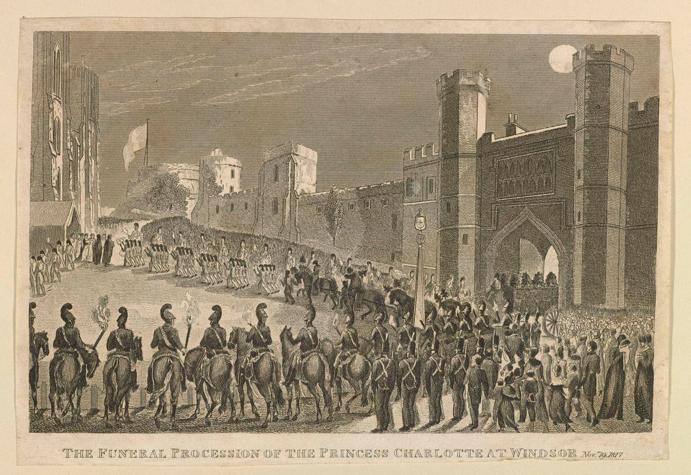 The Funeral Procession of the Princess Charlotte at Windsor, 19 November 1817