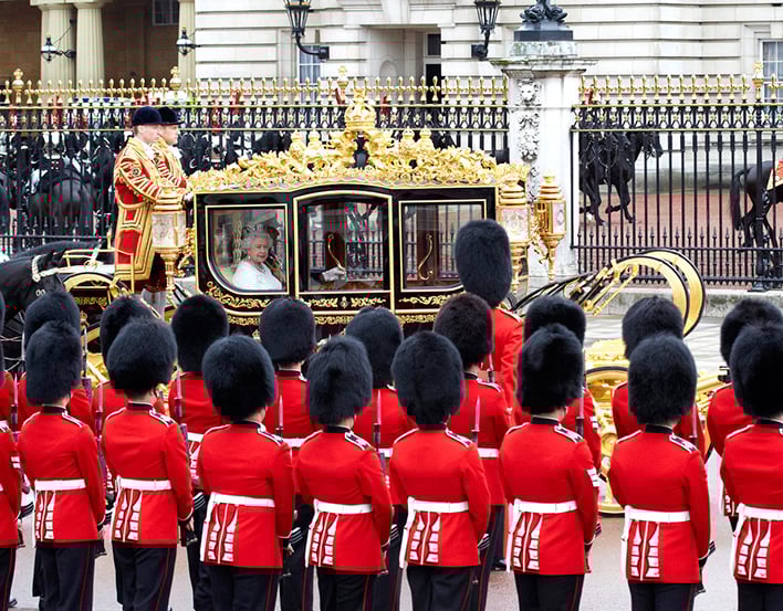 The Gold State Coach at Queen Elizabeth II's Platinum Jubilee Pageant The Gold State Coach at Queen Elizabeth II's Platinum Jubilee Pageant