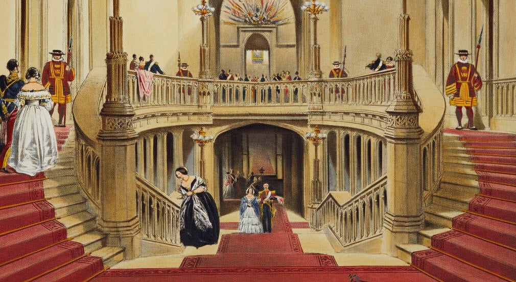 George IV's Grand Staircase (RCIN 817132.c) George IV's Grand Staircase