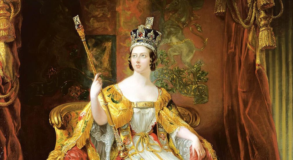 Queen Victoria (RCIN 405185) Queen Victoria on a throne