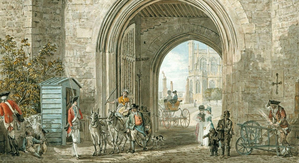 The Henry VIII Gateway with a view of St George's Chapel (RCIN 914548) The Henry VIII Gateway with a view of St George's Chapel