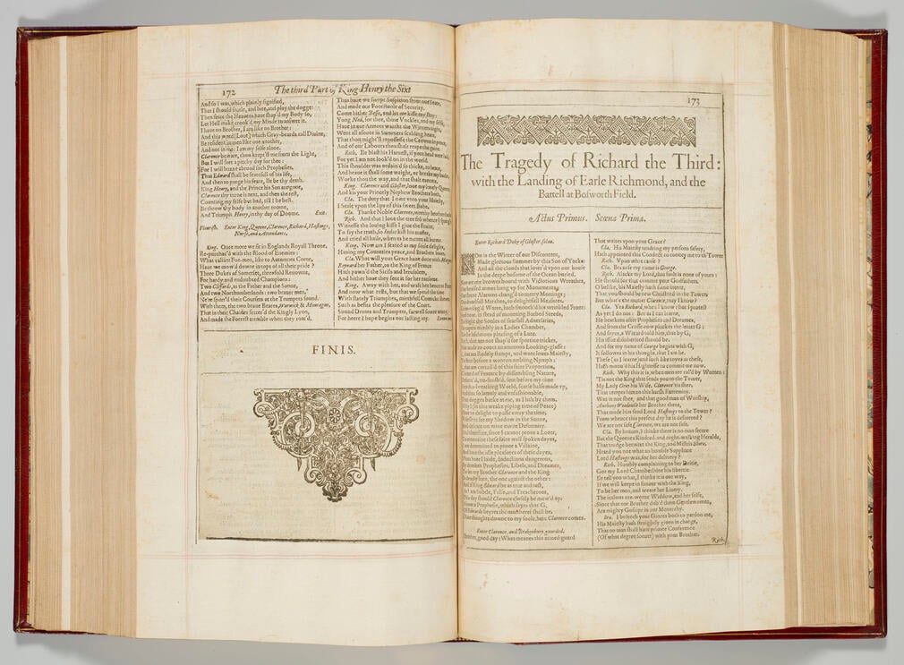 The First Folio in the Royal Collection (RCIN 1047467) An open book.