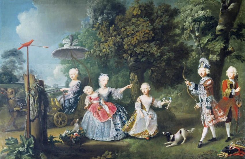 The Children of Frederick, Prince of Wales 1746 by Barthélemy du Pan (1712-63) Children of Frederick, Prince of Wales