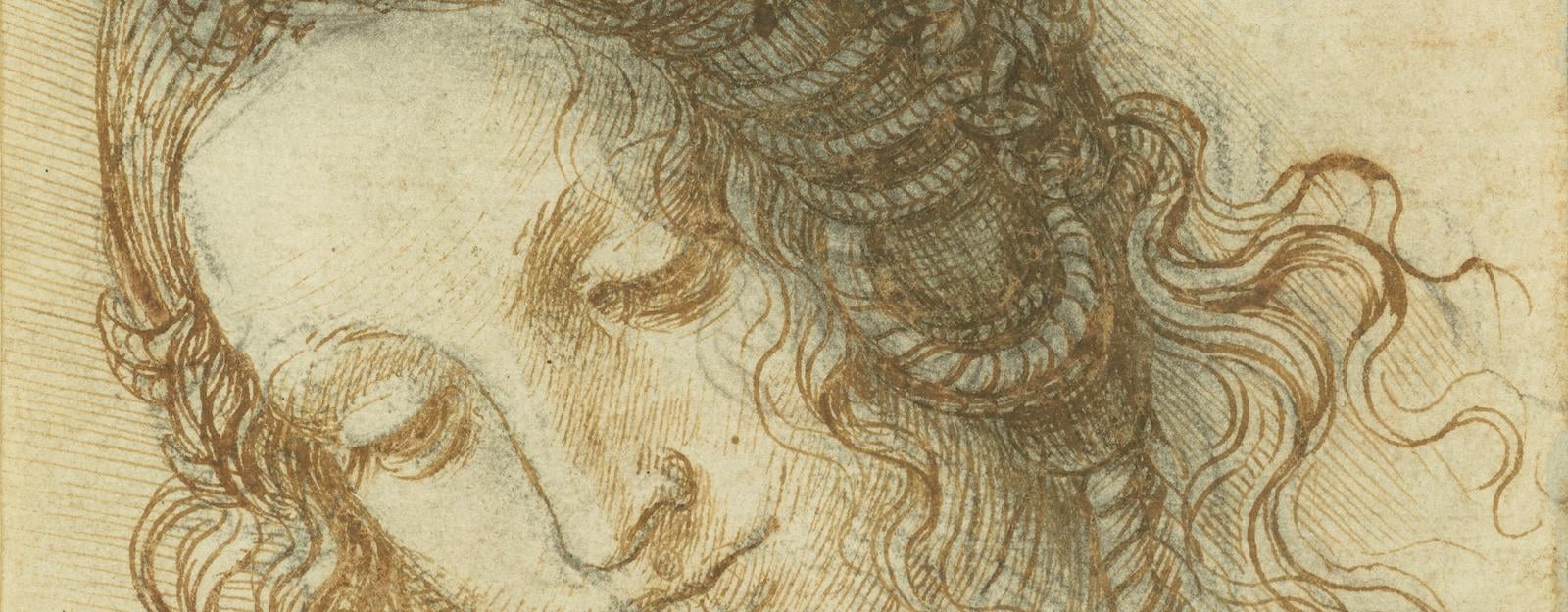 Leonardo da Vinci, 'The head of Leda' Crop of RCIN 912518