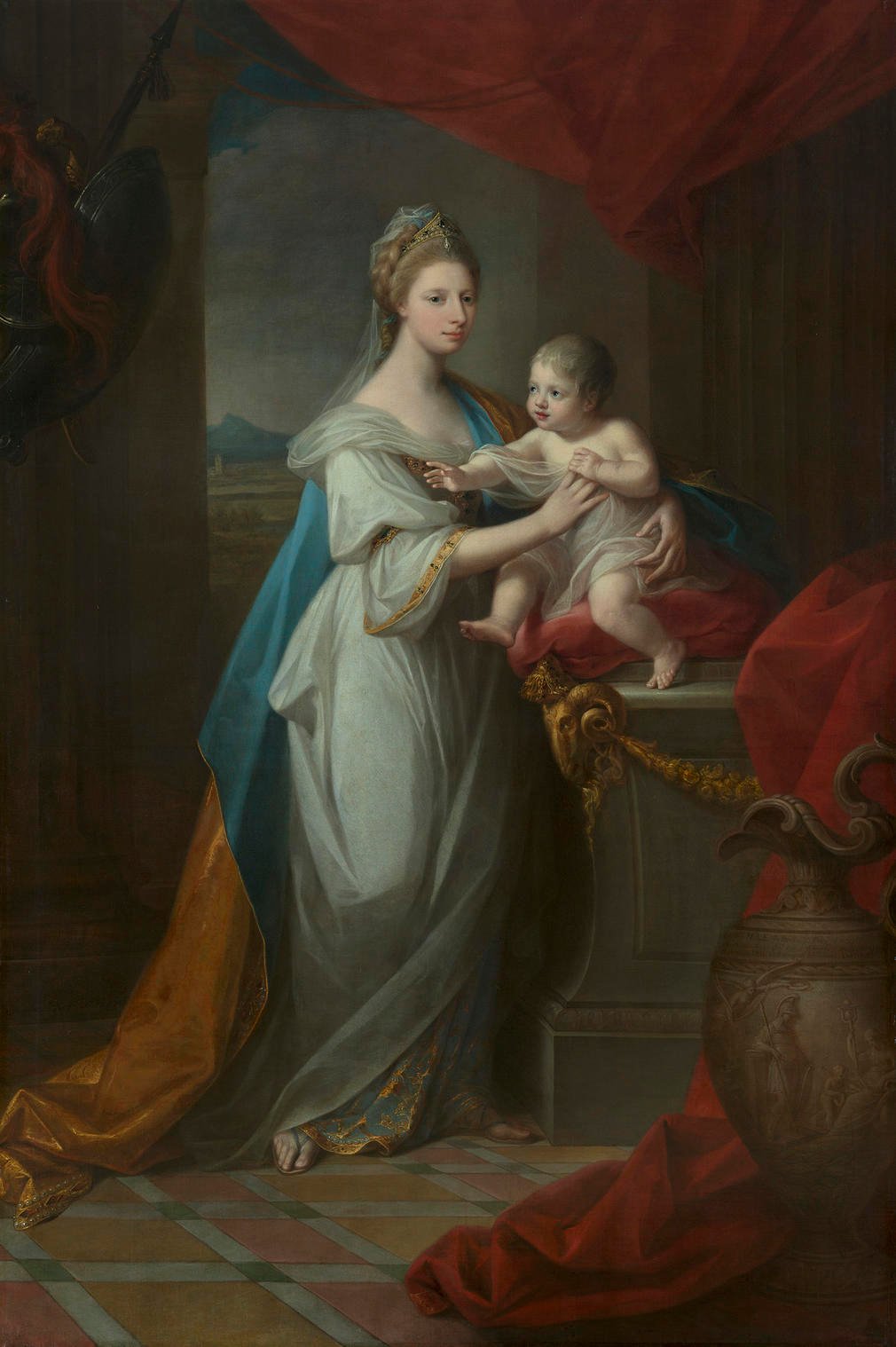 Augusta, Duchess of Brunswick, with her son, 1767. RCIN 405359