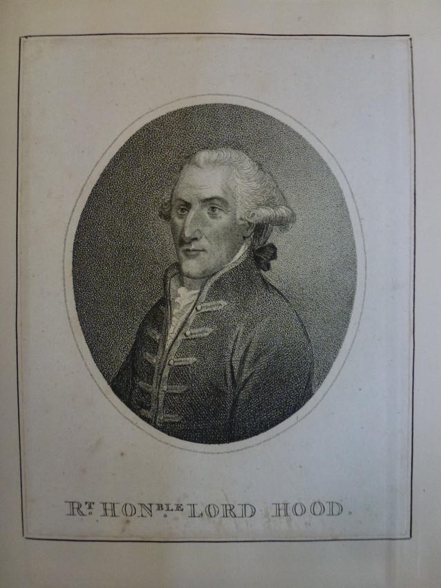 Print of Lord Samuel Hood, from The Life of Lord Nelson; v. 1 by Robert Southey, RCIN 1047034 Print of Samuel Hood