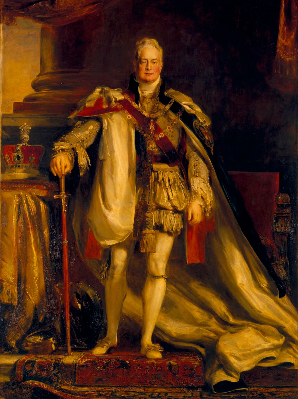 William IV in the robes of the Order of the Garter, 1832, RCIN 404931 Portrait of William IV in Garter Robes