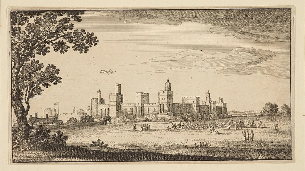 View of Windsor Castle created in 1644 (RCIN 802719) Windsor Castle